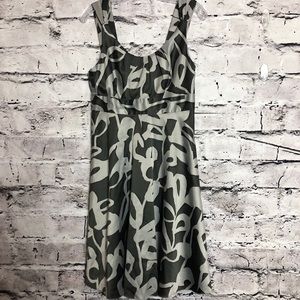 The Limited Black/Grey Fit and Flare Dress